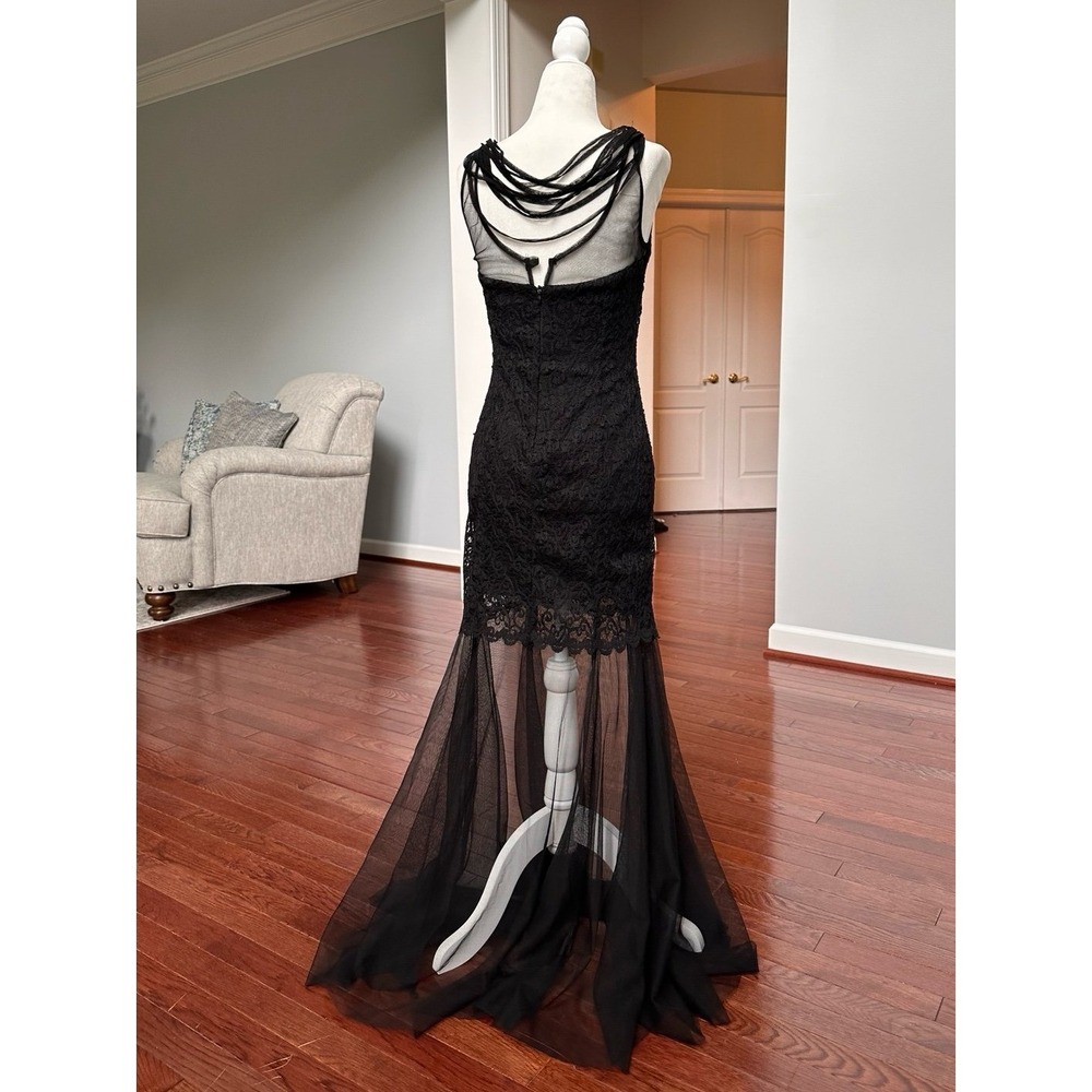 Vintage Y2K Gothic Vania 38 Black Tulle Gown Dress - Monster High Trashy Punk - Picture 4 of 8
